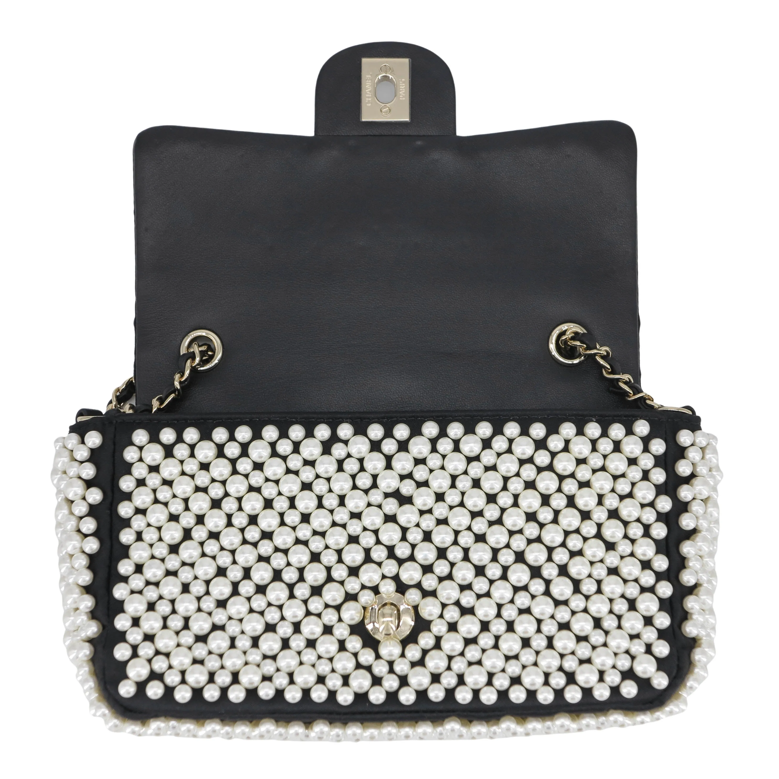 19S Mini Pearl Flap Bag