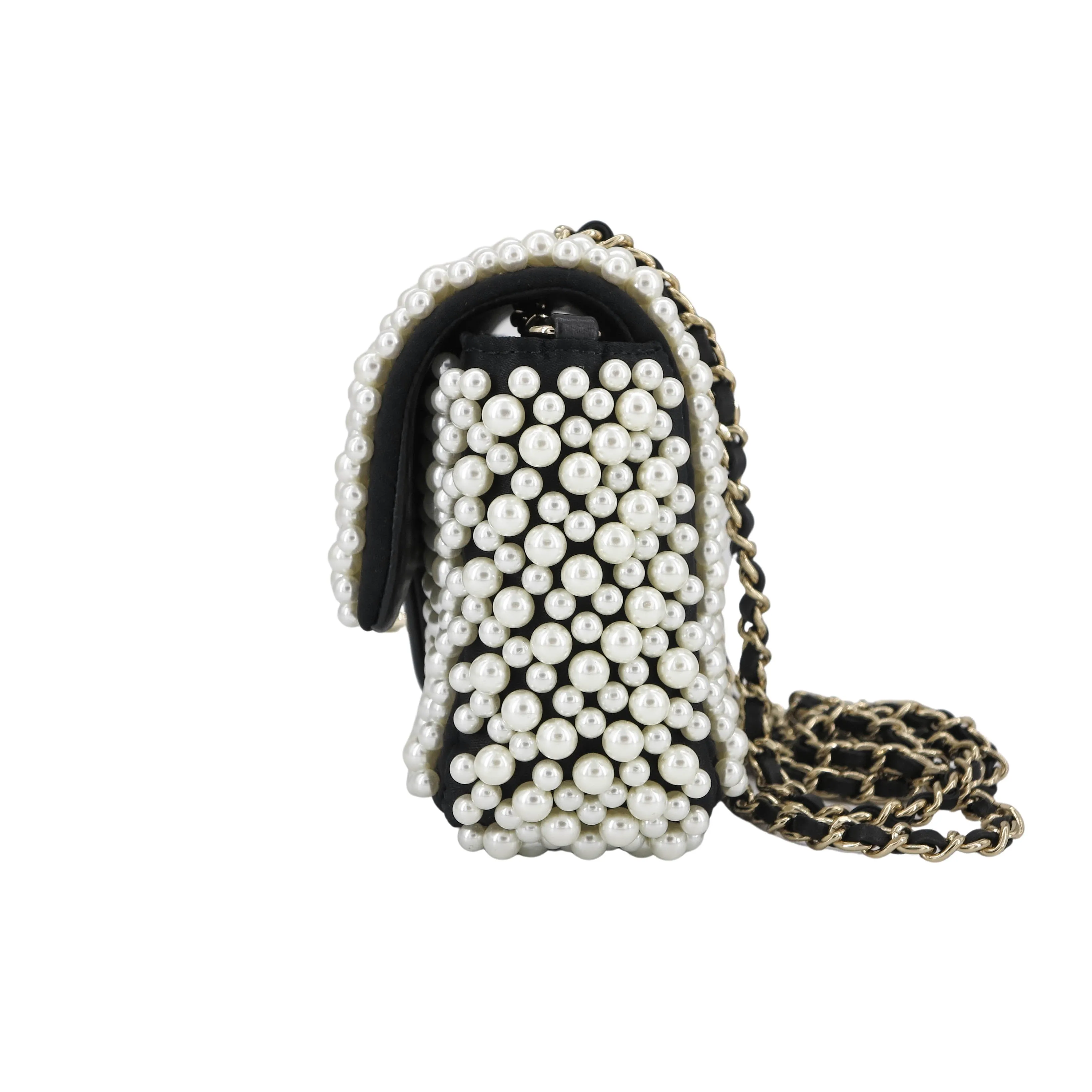 19S Mini Pearl Flap Bag