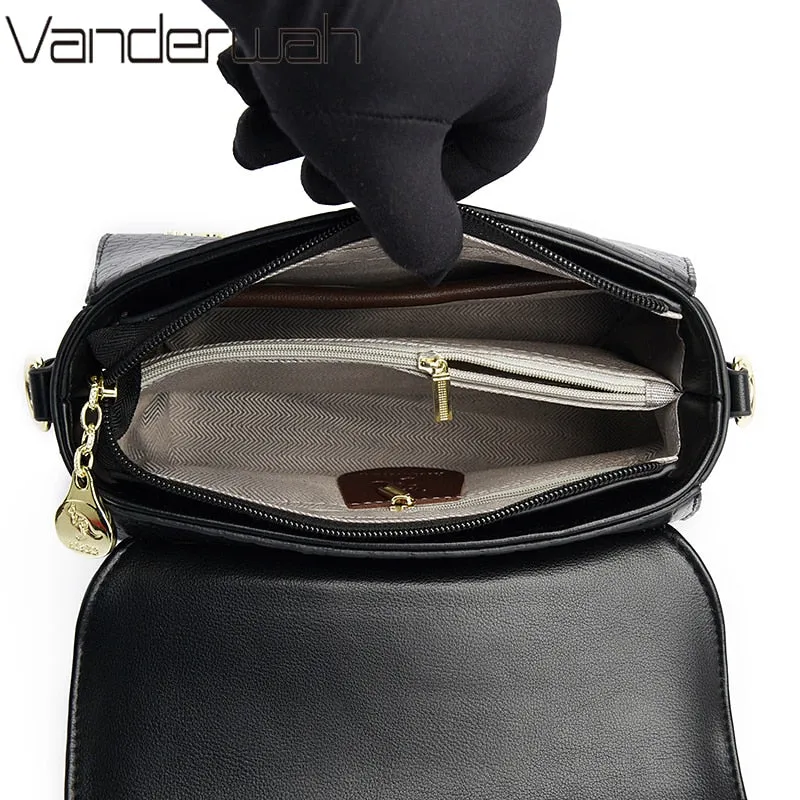 2022 Brand Crocodile Leather Crossbody Bags for Women Female Shoulder Messenger Sac Luxury Designer Ladies Handbags and Purses