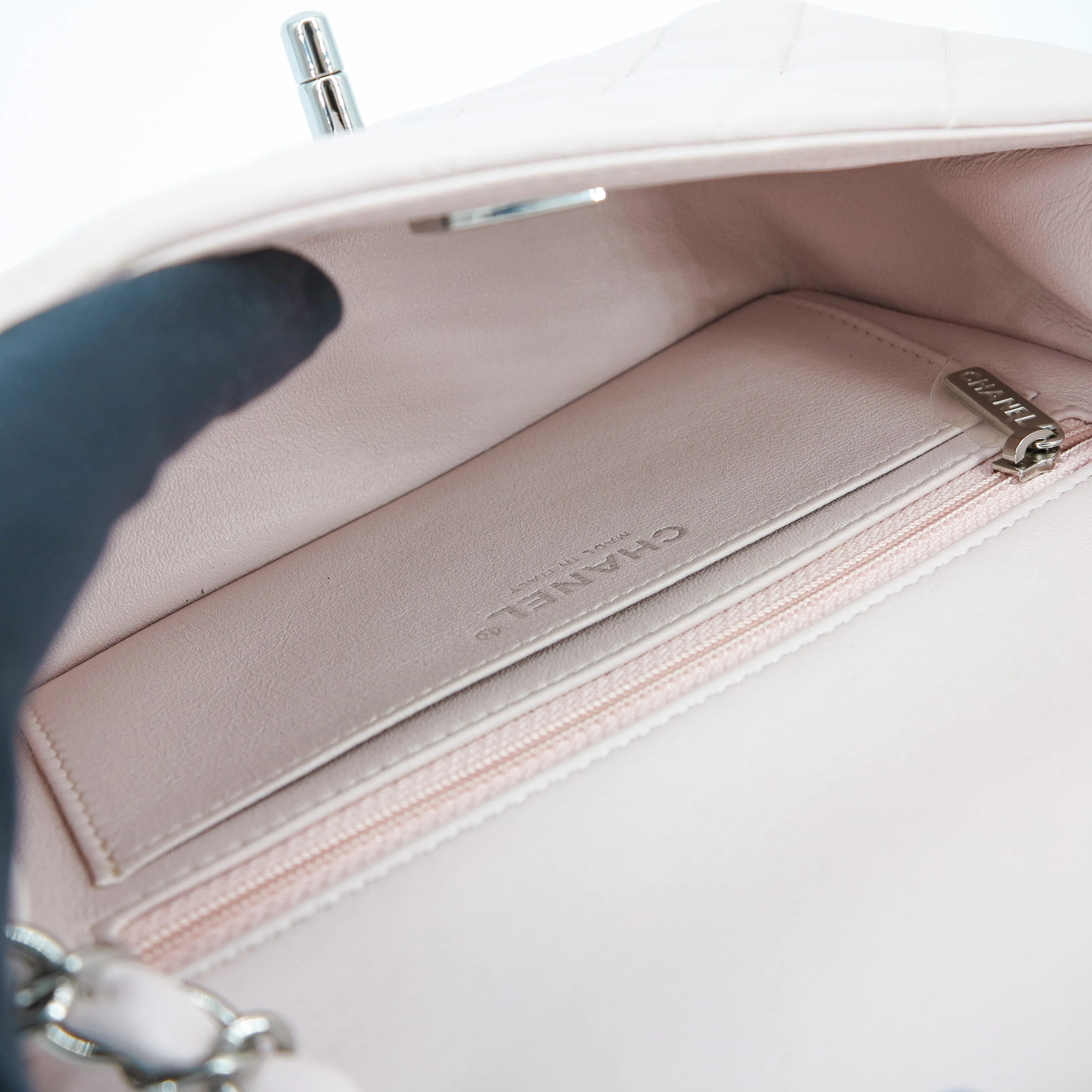 21B Light Purple Lambskin Mini Rectangular Flap Bag