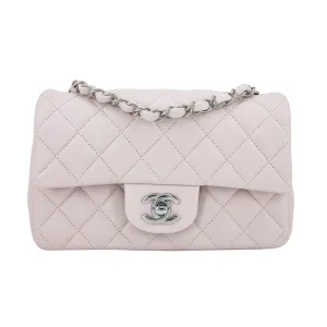 21B Light Purple Lambskin Mini Rectangular Flap Bag