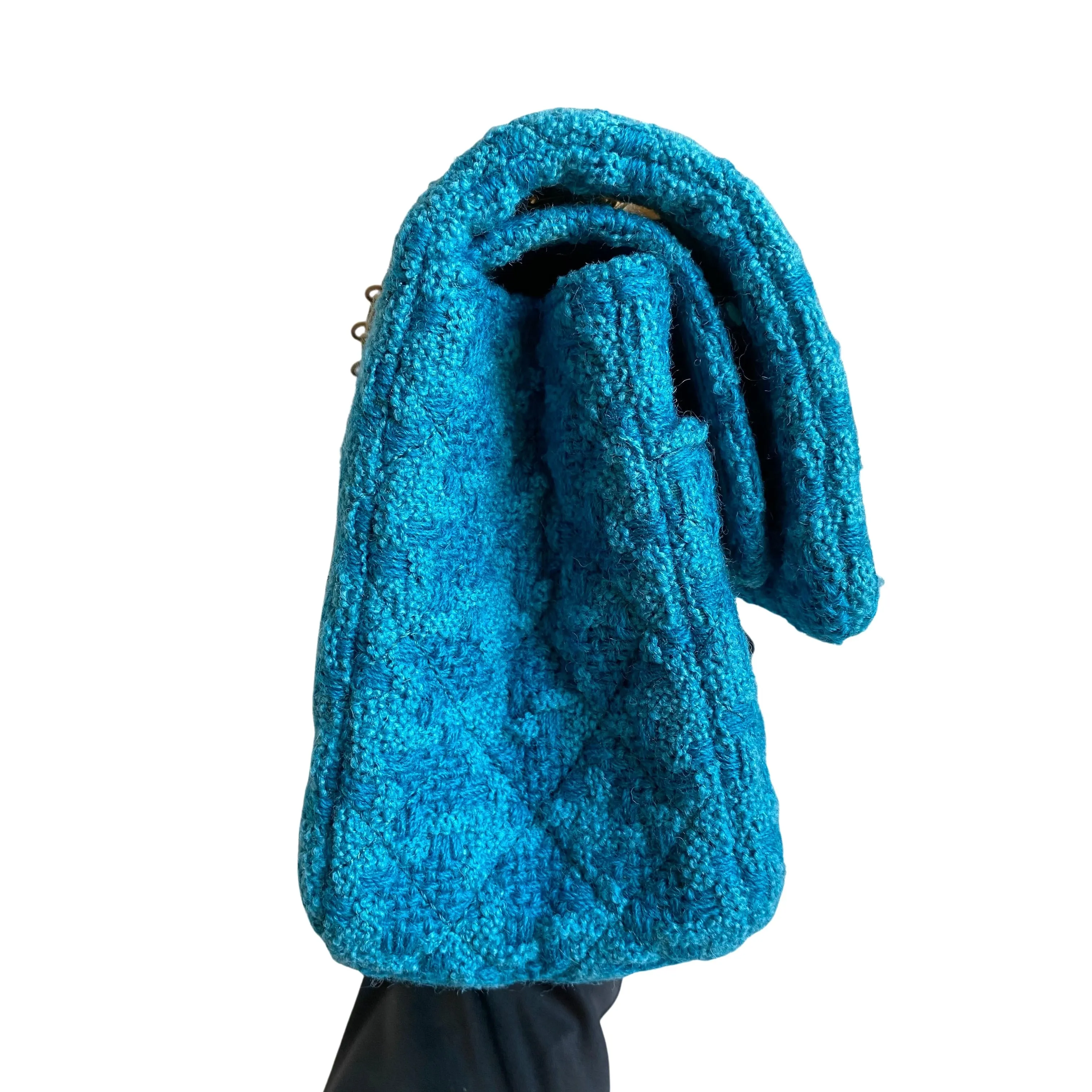 2.55 Reissue Flap Bag Size 225 in Turquoise Houndstooth Tweed