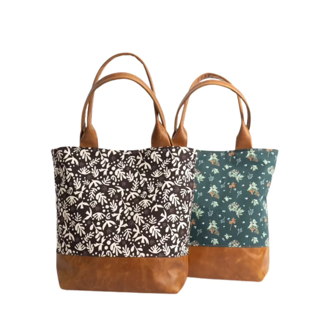 Abbey Tote Leather/Faux Trim MADE TO ORDER