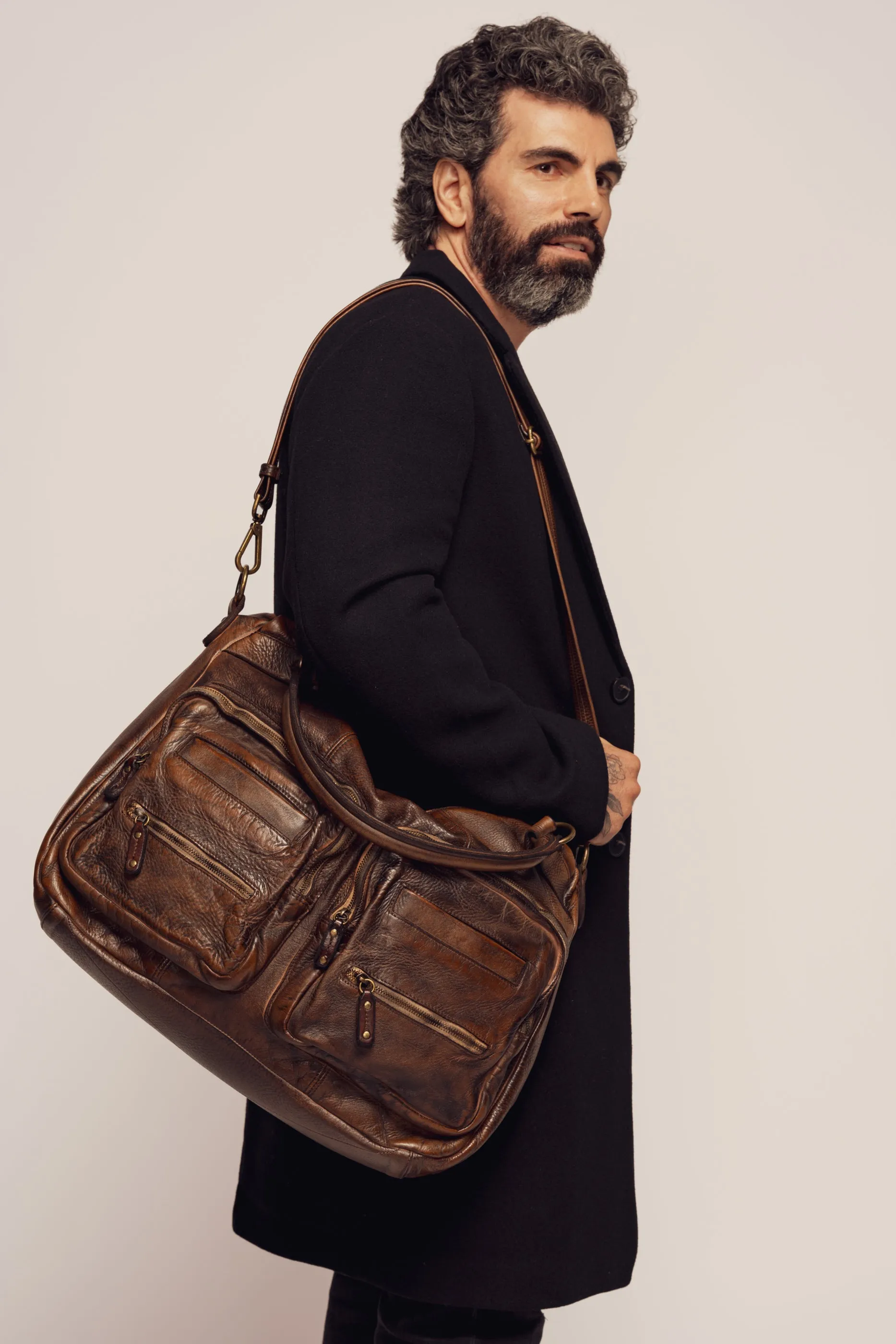 BAYSIDE84 XL Multipocket Tote & Crossbody - Cigar Brown