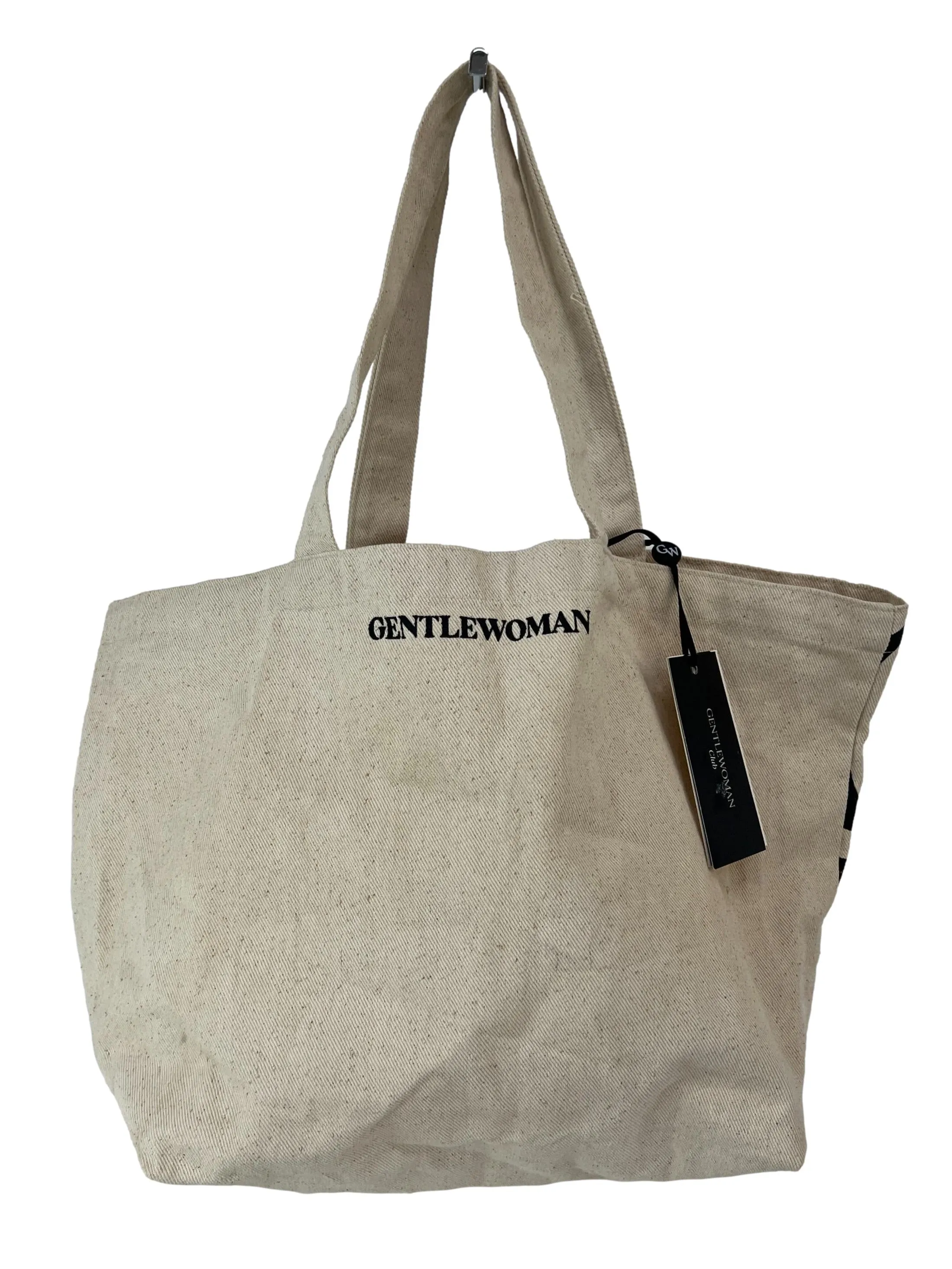 Beige Canvas Tote Bag