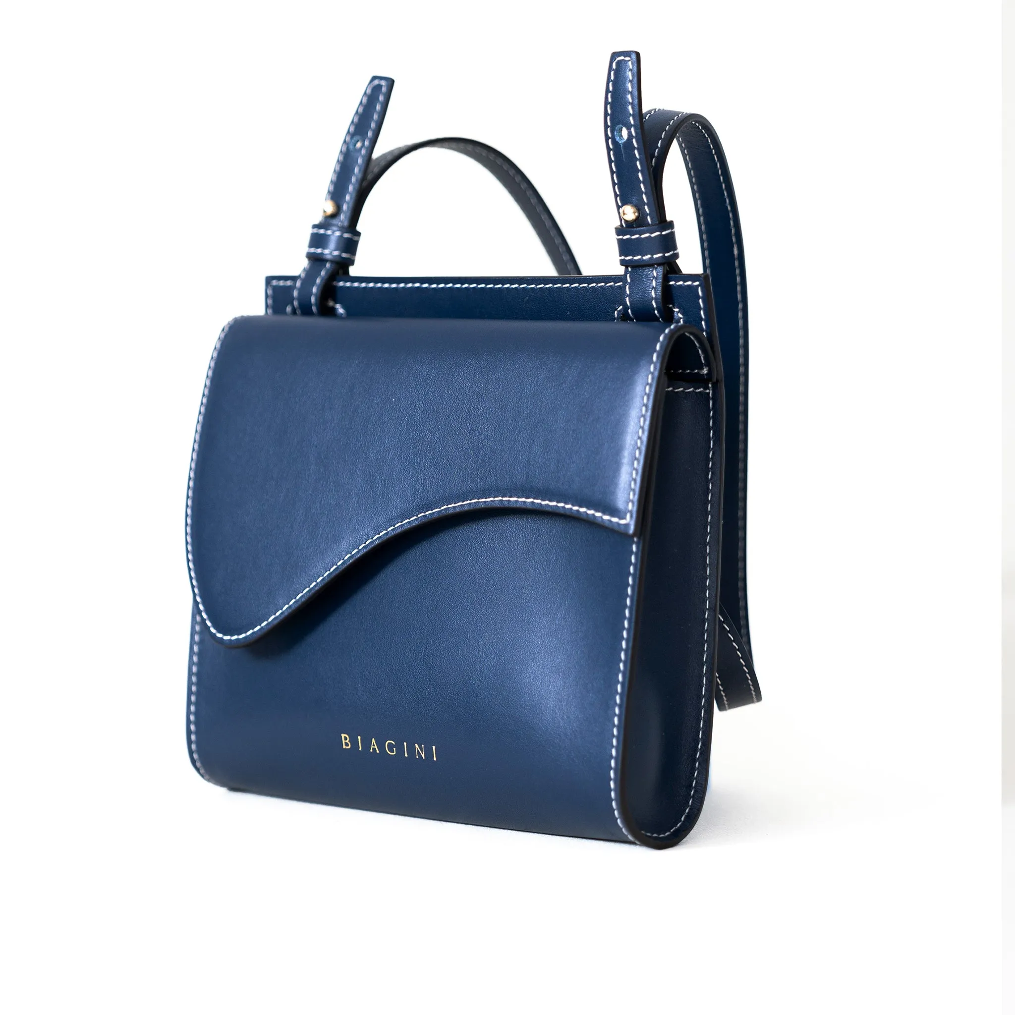Biagini x DS7 - Le Grand Panier Wave - Natural & Navy