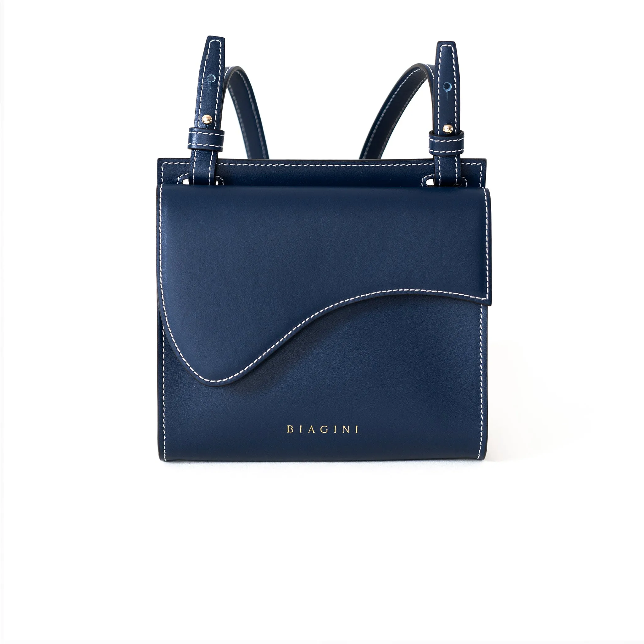 Biagini x DS7 - Le Grand Panier Wave - Natural & Navy