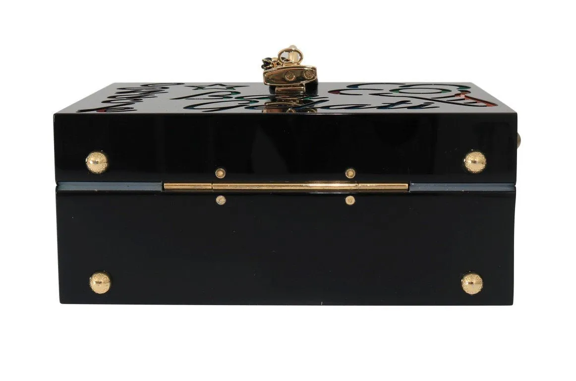 Black Plexi LED Light Leather Bag