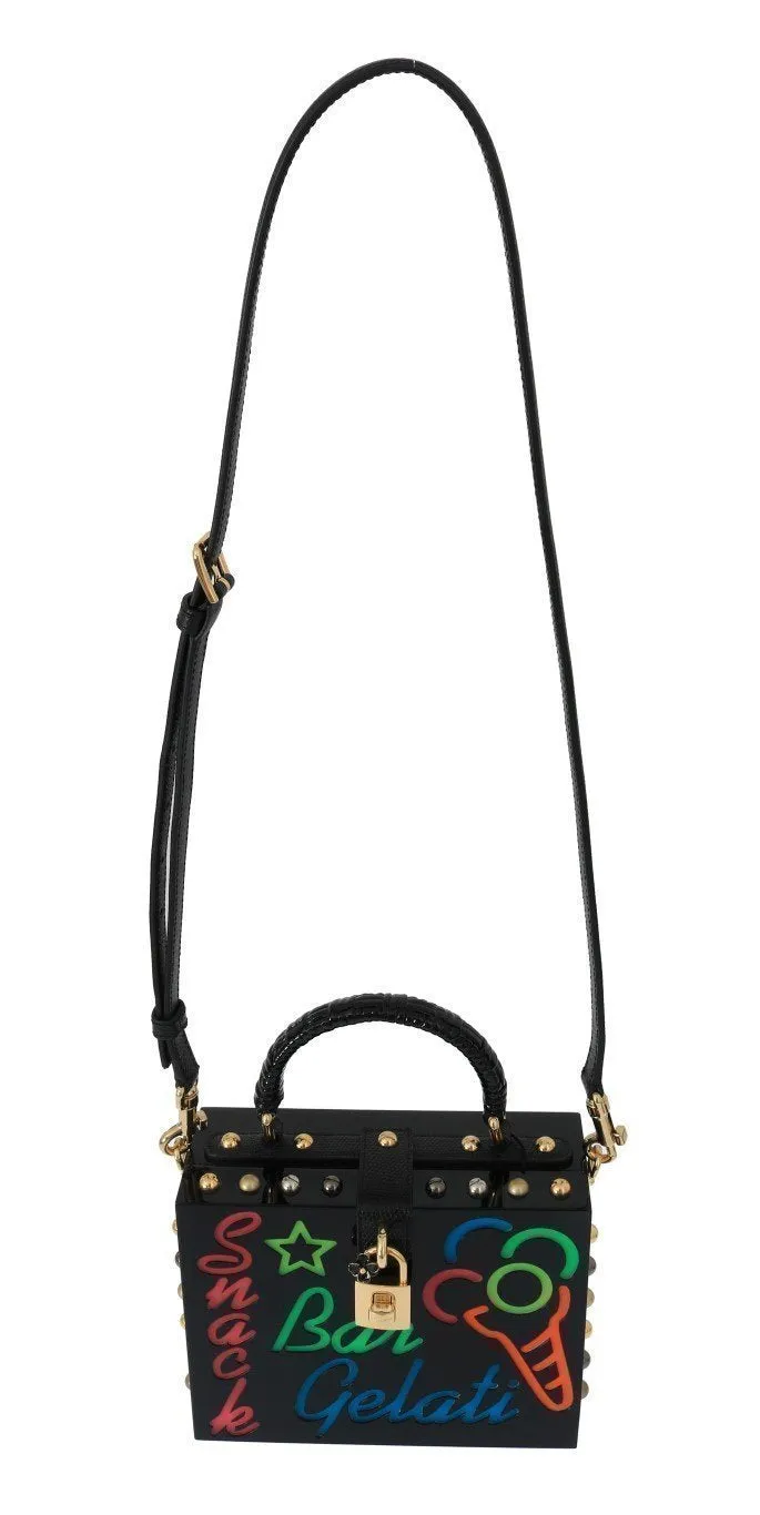 Black Plexi LED Light Leather Bag