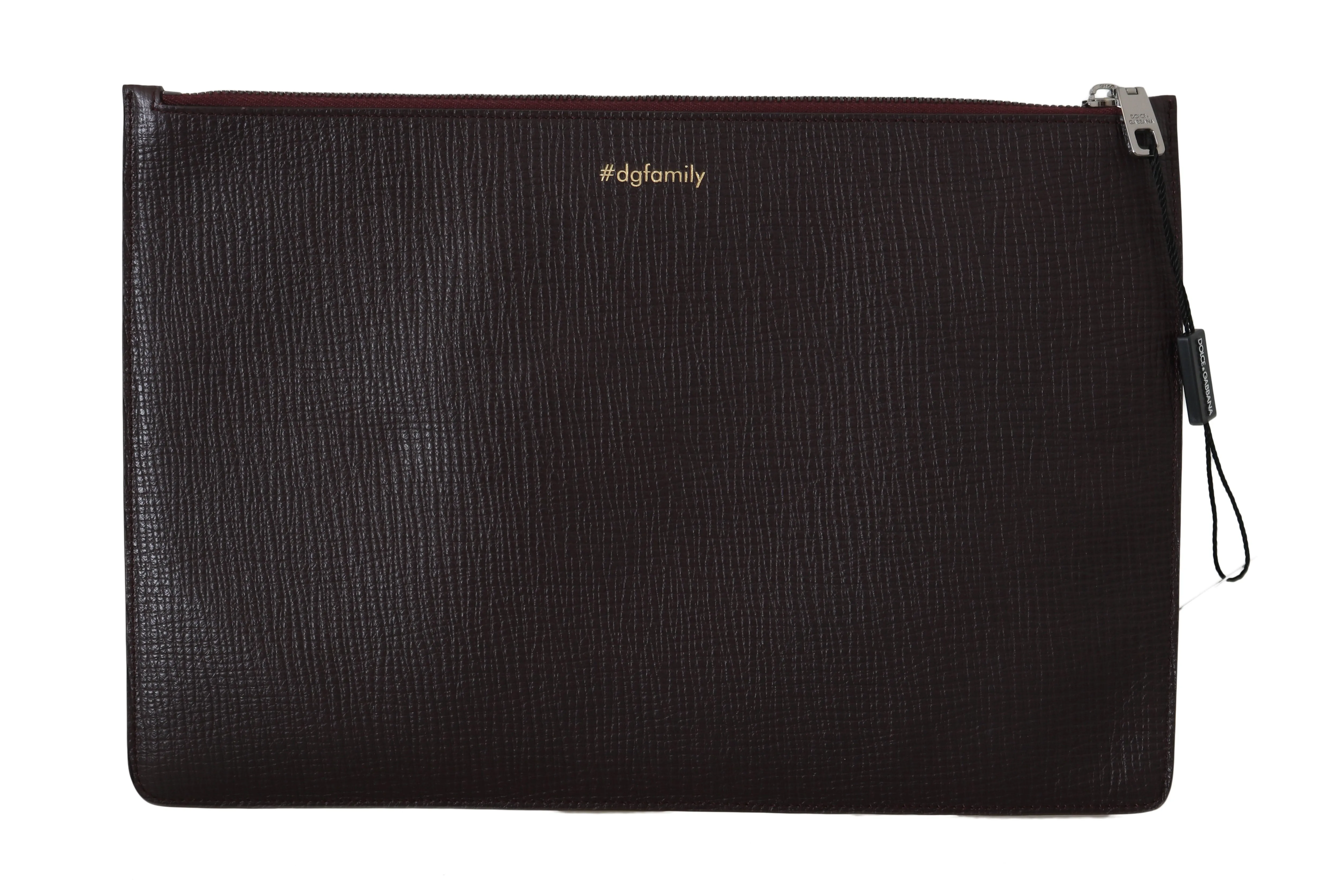 Bordeaux Leather Folder Clutch Document #dgfamily Bag