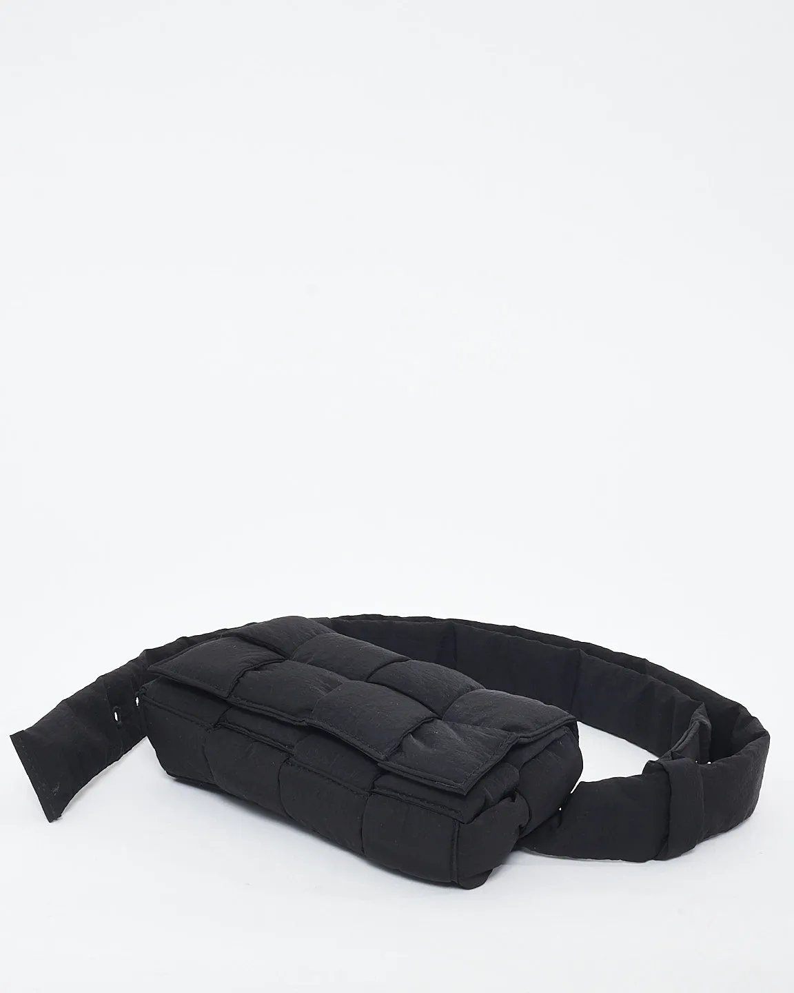 Bottega Veneta Black Nylon Mini Cassette Belt Pouch