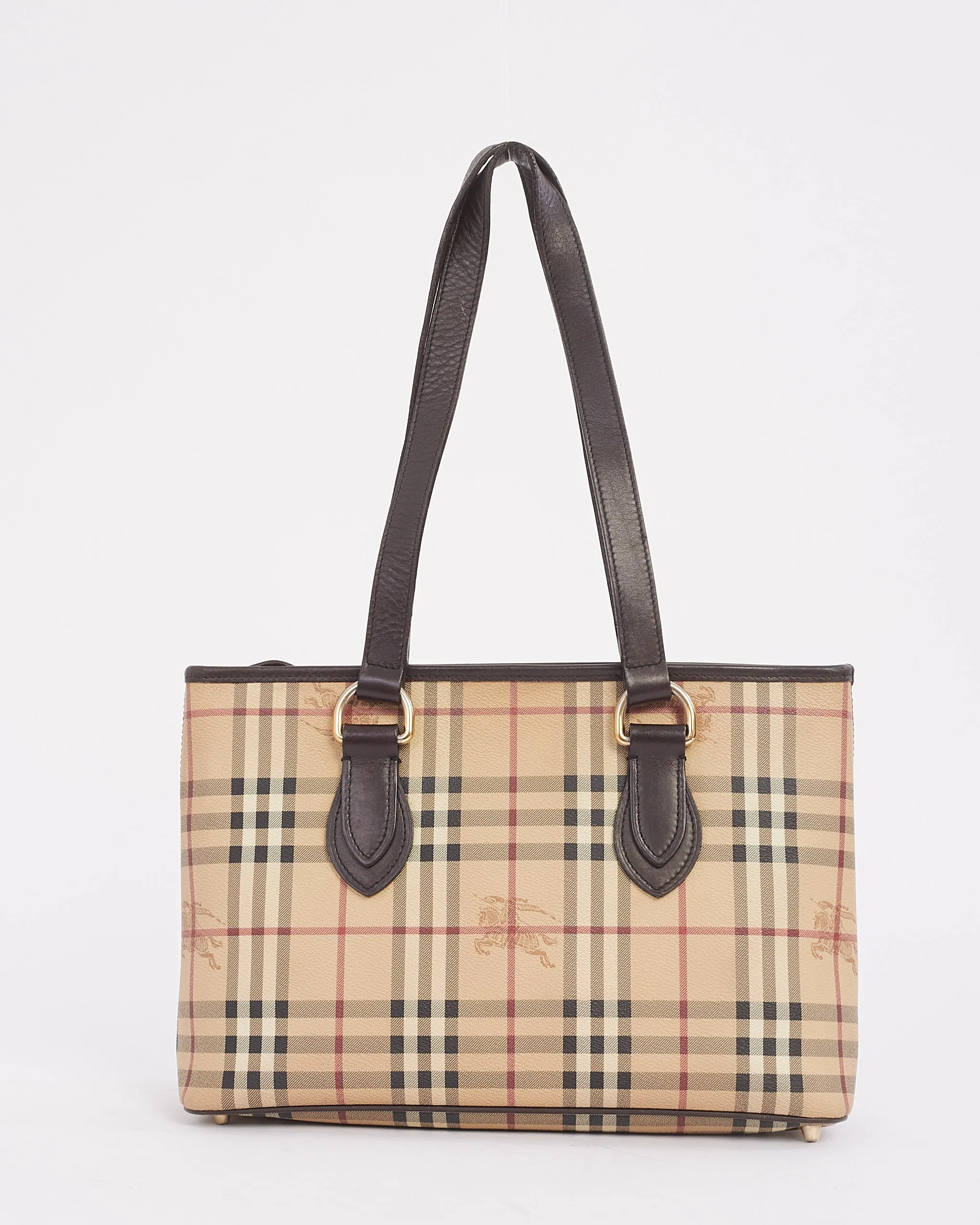 Burberry Beige Haymarket Check Tote Bag