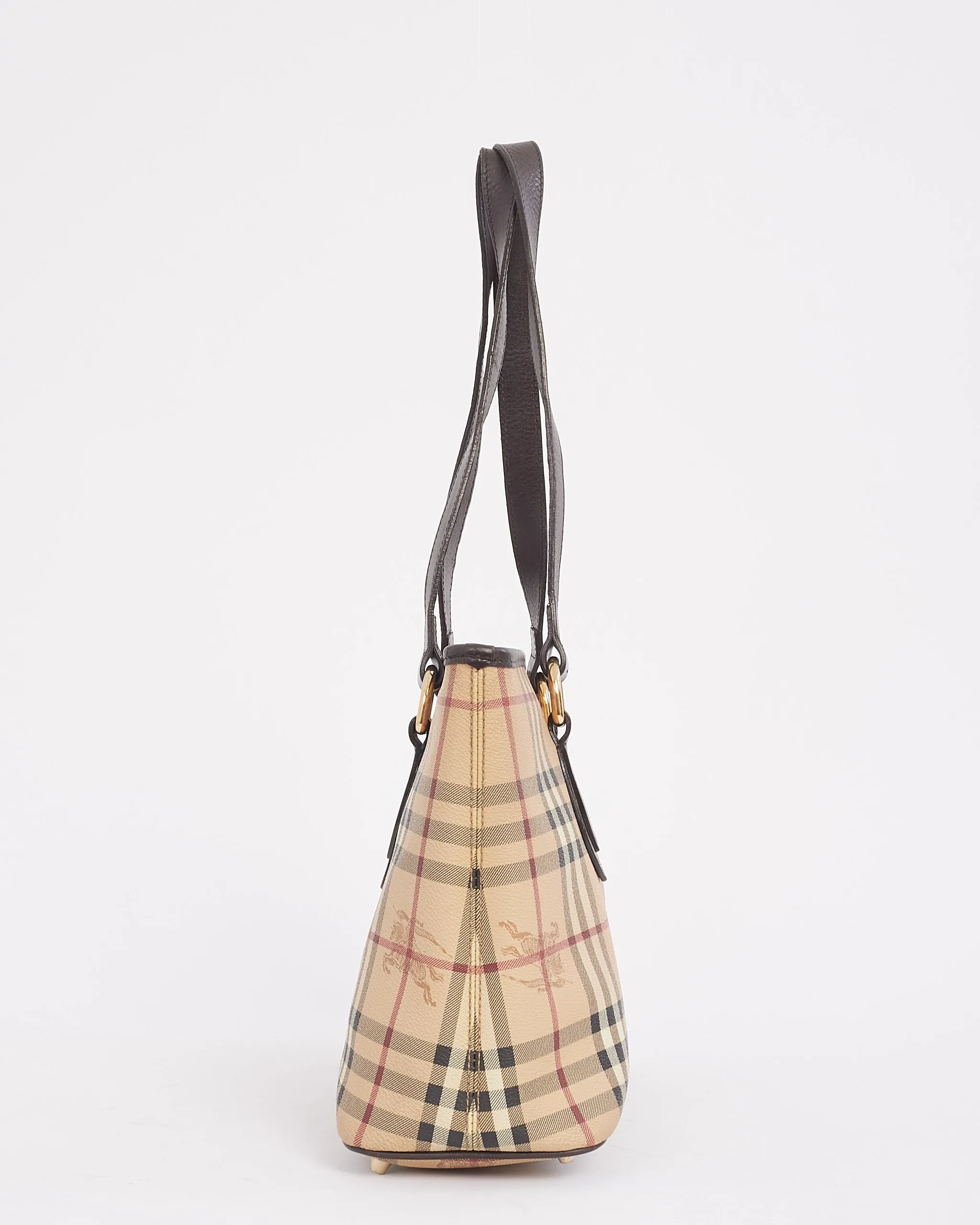 Burberry Beige Haymarket Check Tote Bag