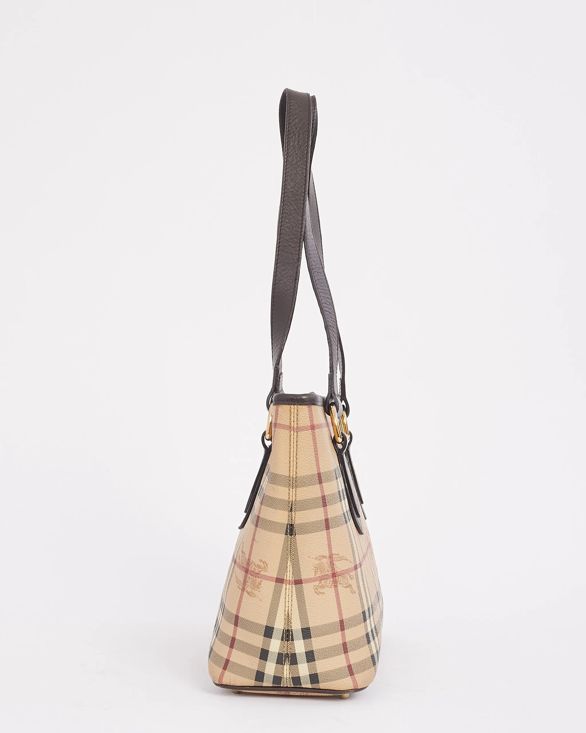 Burberry Beige Haymarket Check Tote Bag