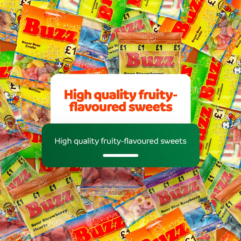 Buzz Sweets Mini Strawberry Pencils | Bulk Bags