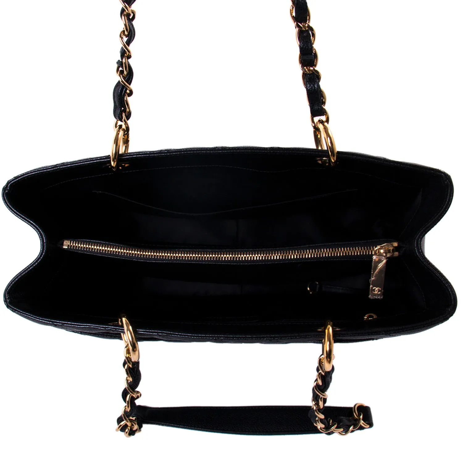 Chanel Black Caviar Grand Shopping Tote Bag