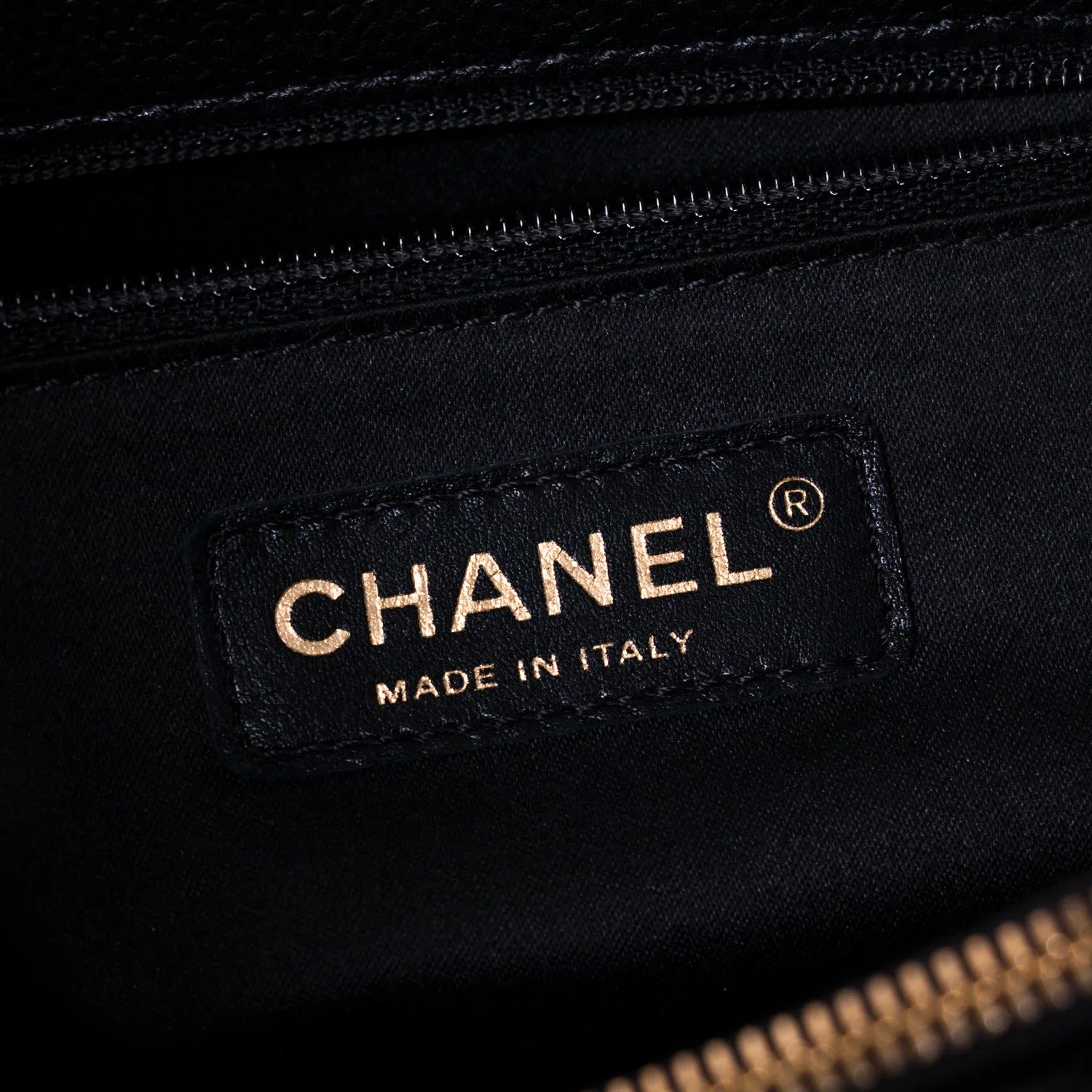 Chanel Black Caviar Grand Shopping Tote Bag