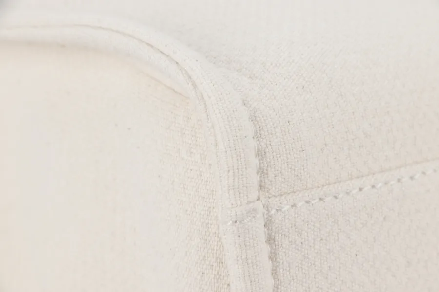 CHANEL DEAUVILLE SMALL BEIGE & WHITE CANVAS (K17Lxxxx) GOLD HARDWARE WITH DUST COVER AND BOX