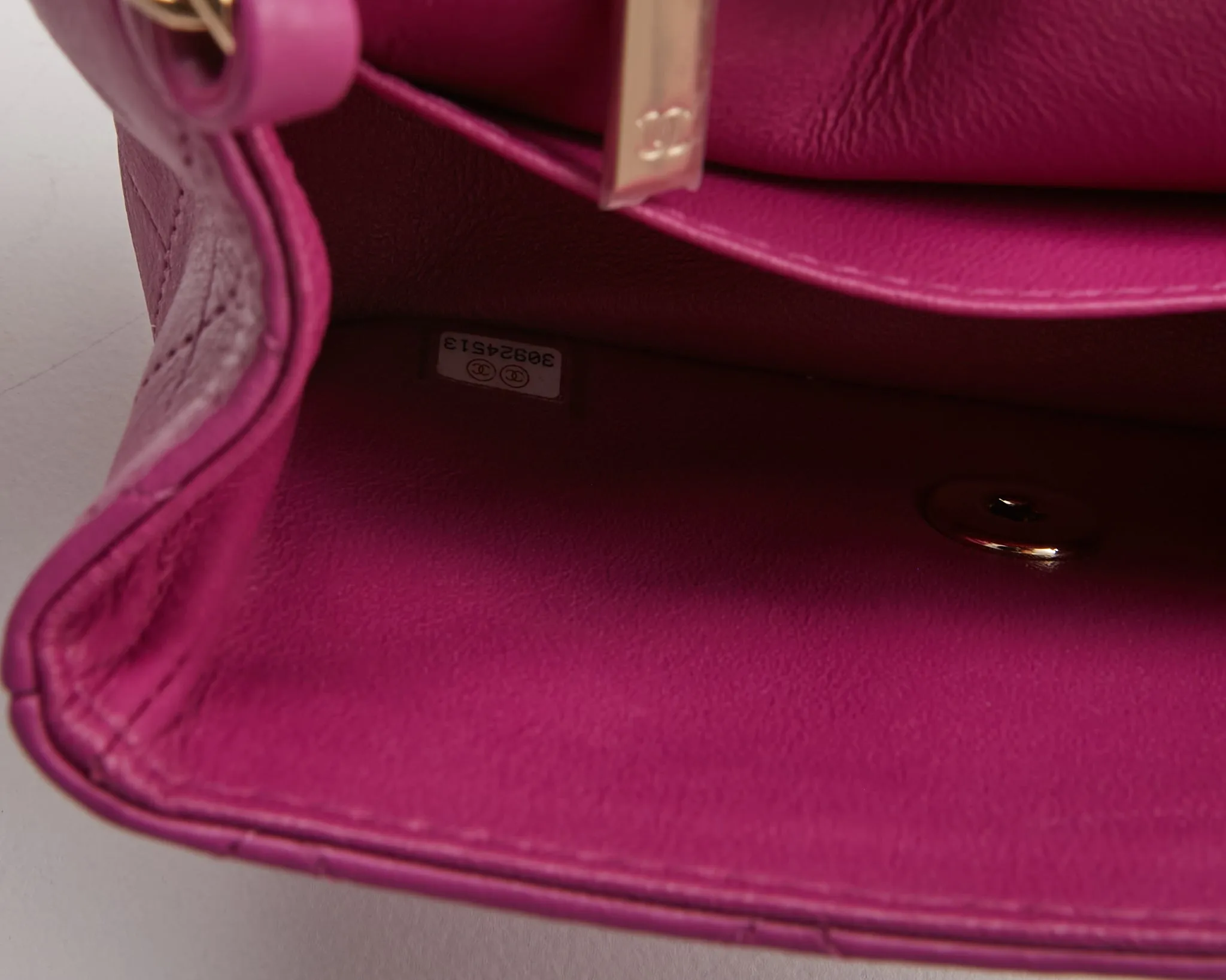 Chanel Violet Lambskin Quilted Mini Square Flap Bag