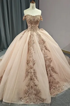 Classic Organza with Embroidery Cap Sleeve Sequined Quinceanera Dresses Sweet 16 Dresses