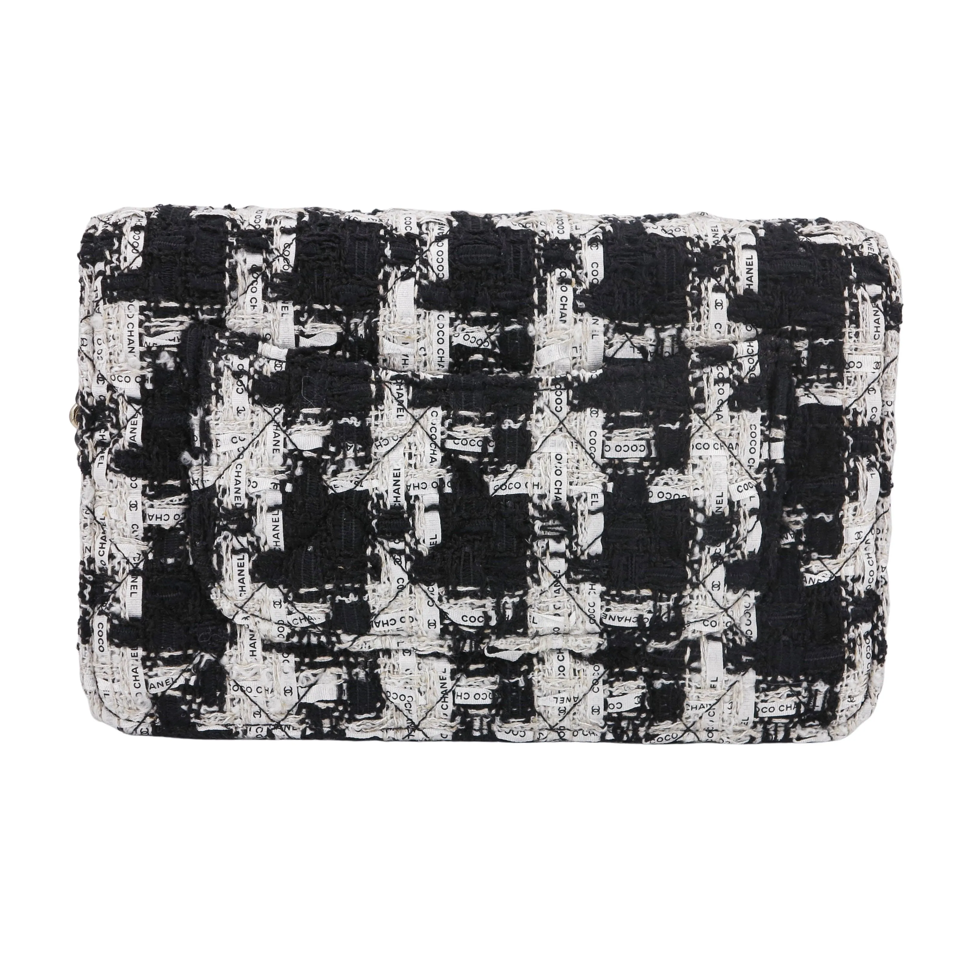 Classic Wallet On Chain WOC in 20S Ribbon Houndstooth Tweed