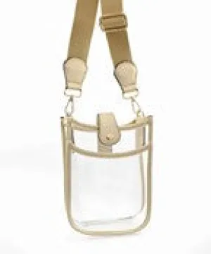 Clear Rectangle Bag- Gold