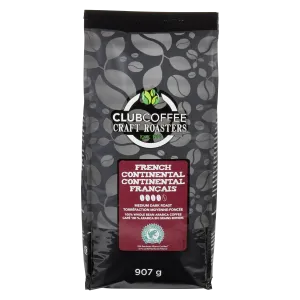Club Coffee Craft Roasters | French Continental - Whole Bean Bag - Case of 8 x 2 LB Bags