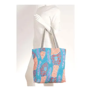 Cotton-Canvas Tote Bag Tracks On Country 43x38cm