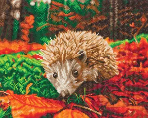 Craft Buddy Framed Crystal Art Kit, 40 x 50cm - Forest Hedgehog