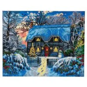 Craft Buddy "Yuletide Manor" Framed Crystal Art Kit, 40 x 50cm