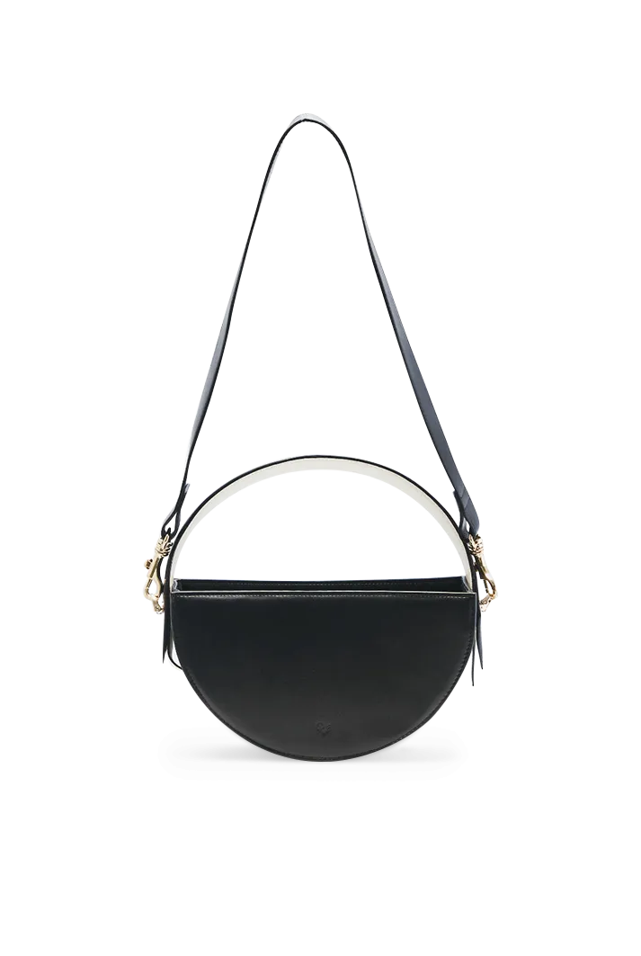 Crescent Vegan Leather Shoulder Bag