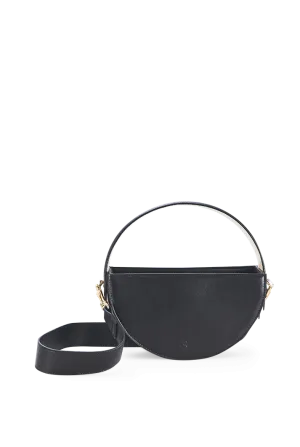 Crescent Vegan Leather Shoulder Bag