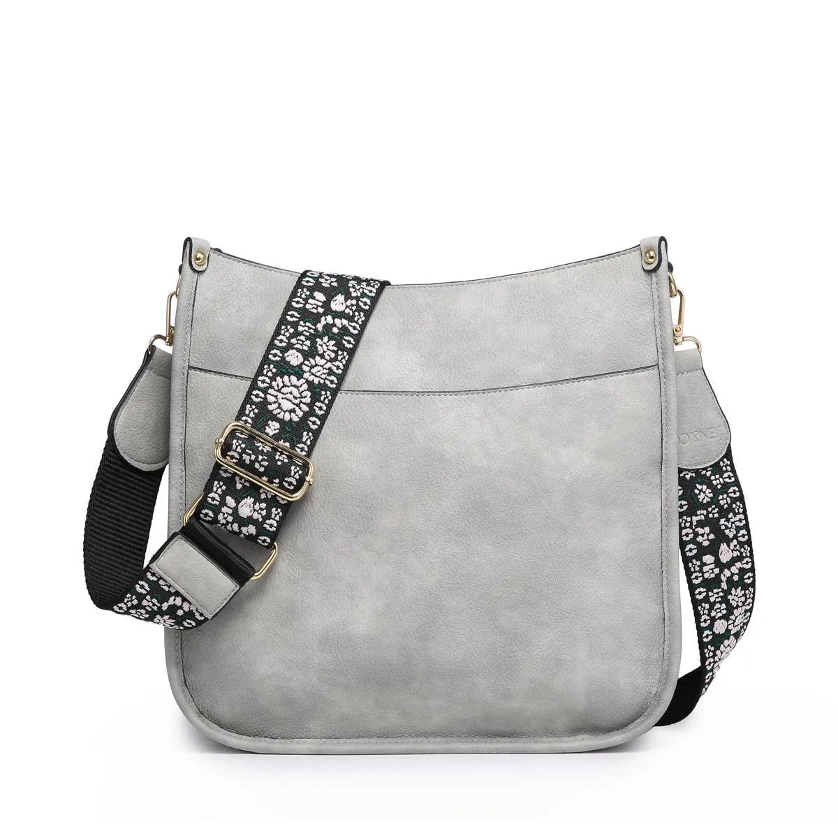 Crossbody with Guitar Strap-Light Grey