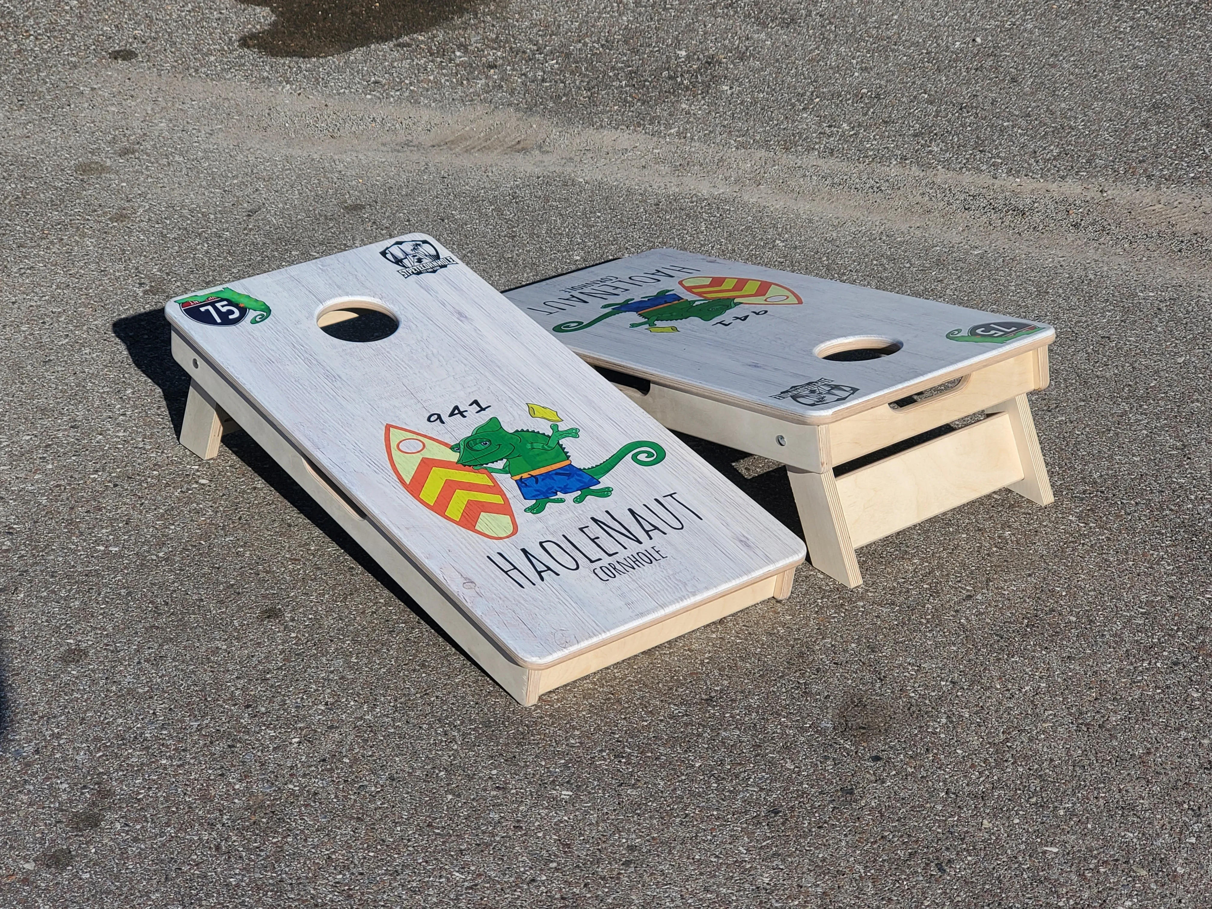 Custom 16″ by 32″ Mini Vacation Cornhole Boards