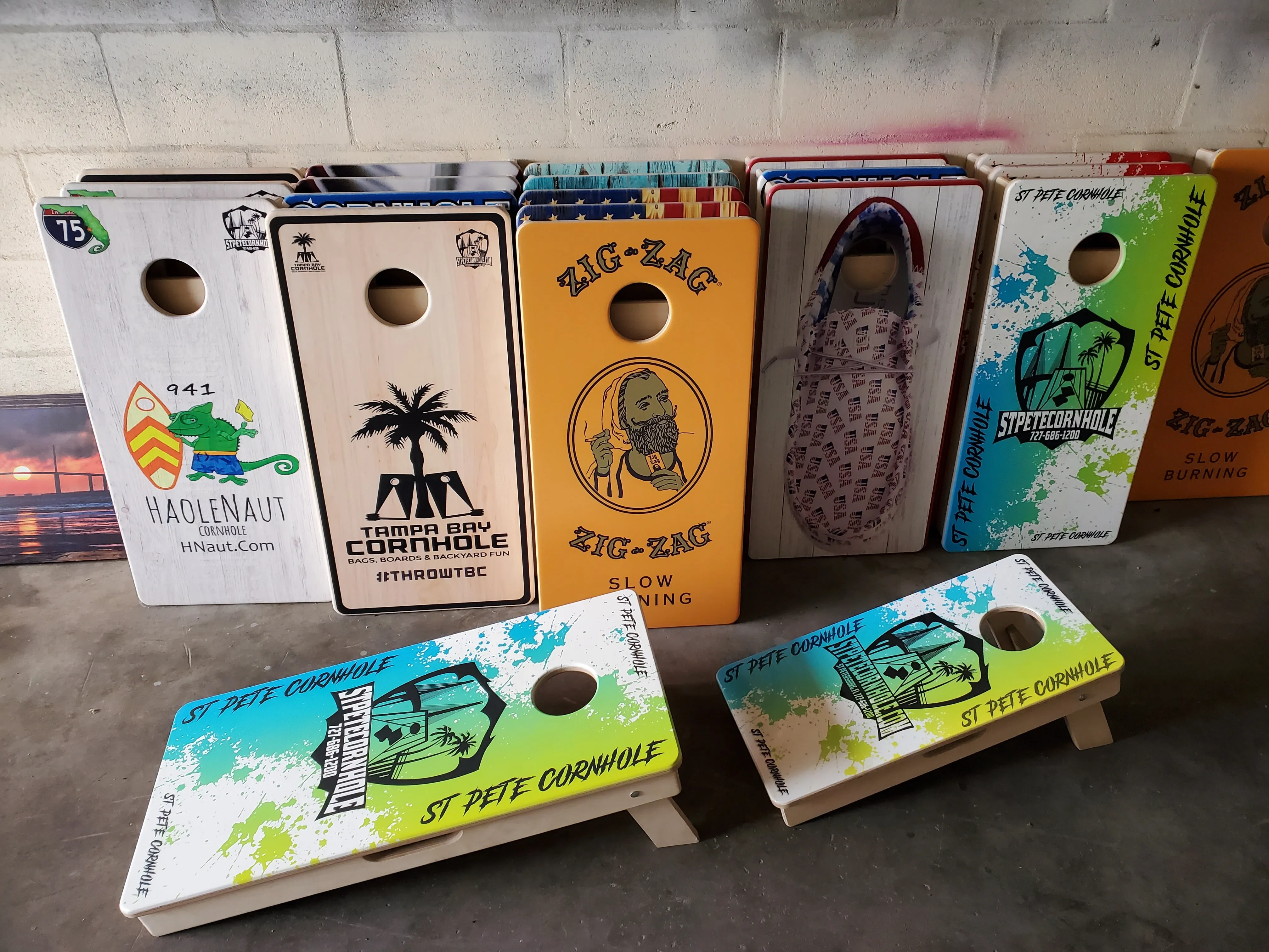 Custom 16″ by 32″ Mini Vacation Cornhole Boards
