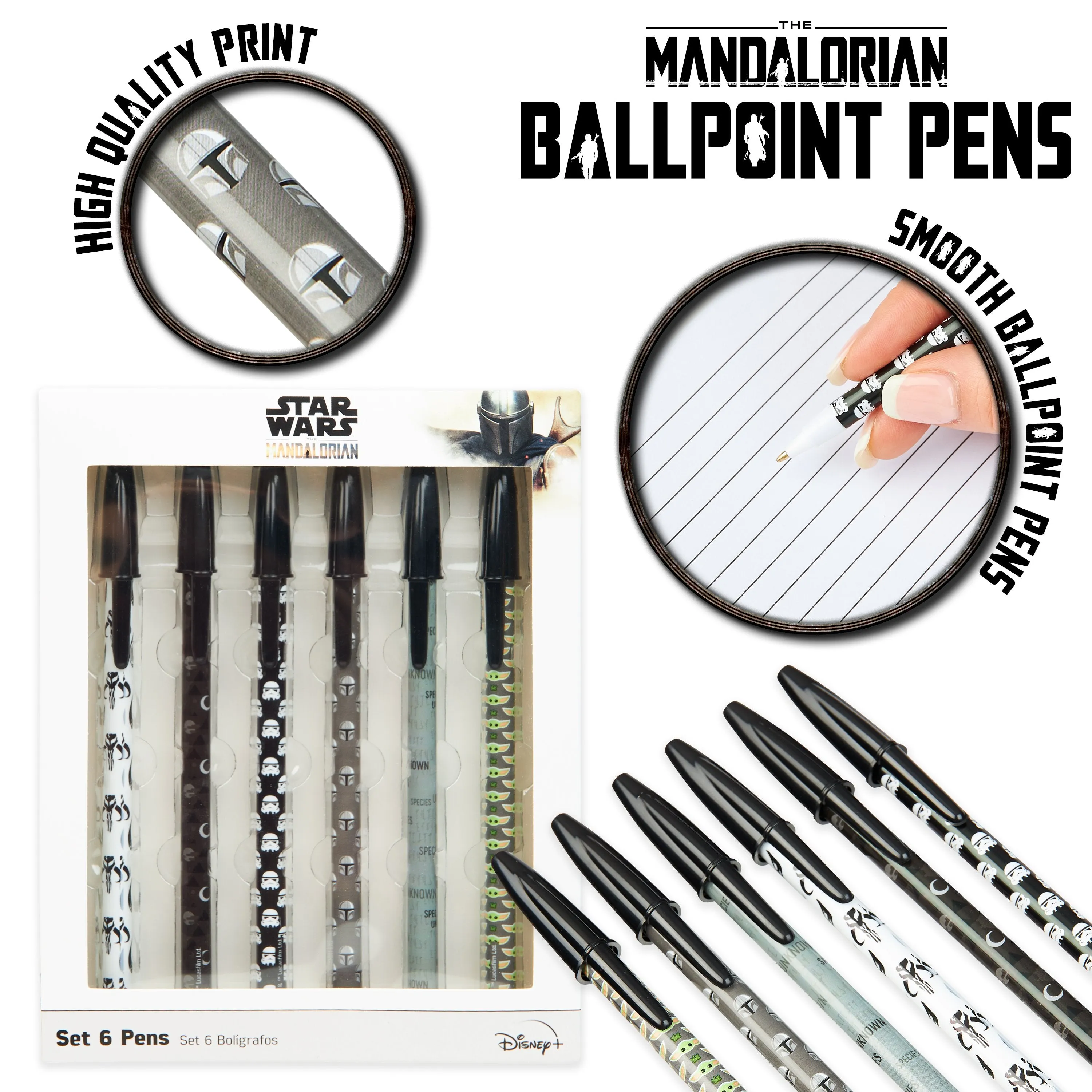Disney The Mandalorian Stationery Set with Pencil Case, Notebook And Pen Set