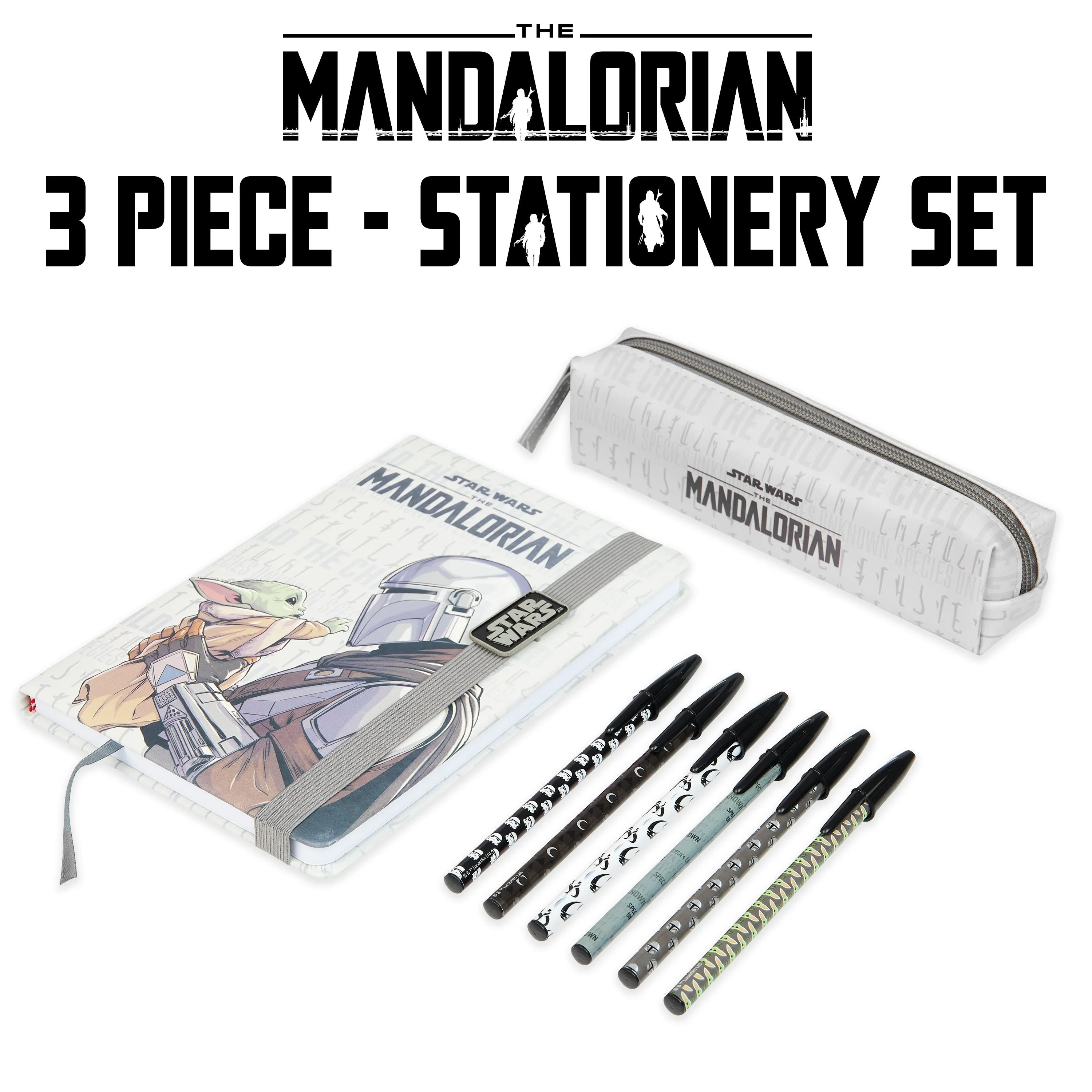 Disney The Mandalorian Stationery Set with Pencil Case, Notebook And Pen Set