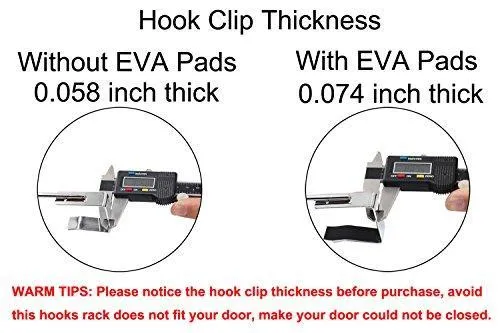 ESYLIFE Hooks Over the Door Hook Organizer Rack Hanging Towel Rack Over Door, 9 Hooks, Chrome Finish