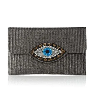 EVIL EYE GREY CLUTCH