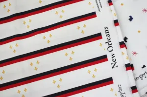 Fabric: New Orleans Flag | 100% Cotton Woven