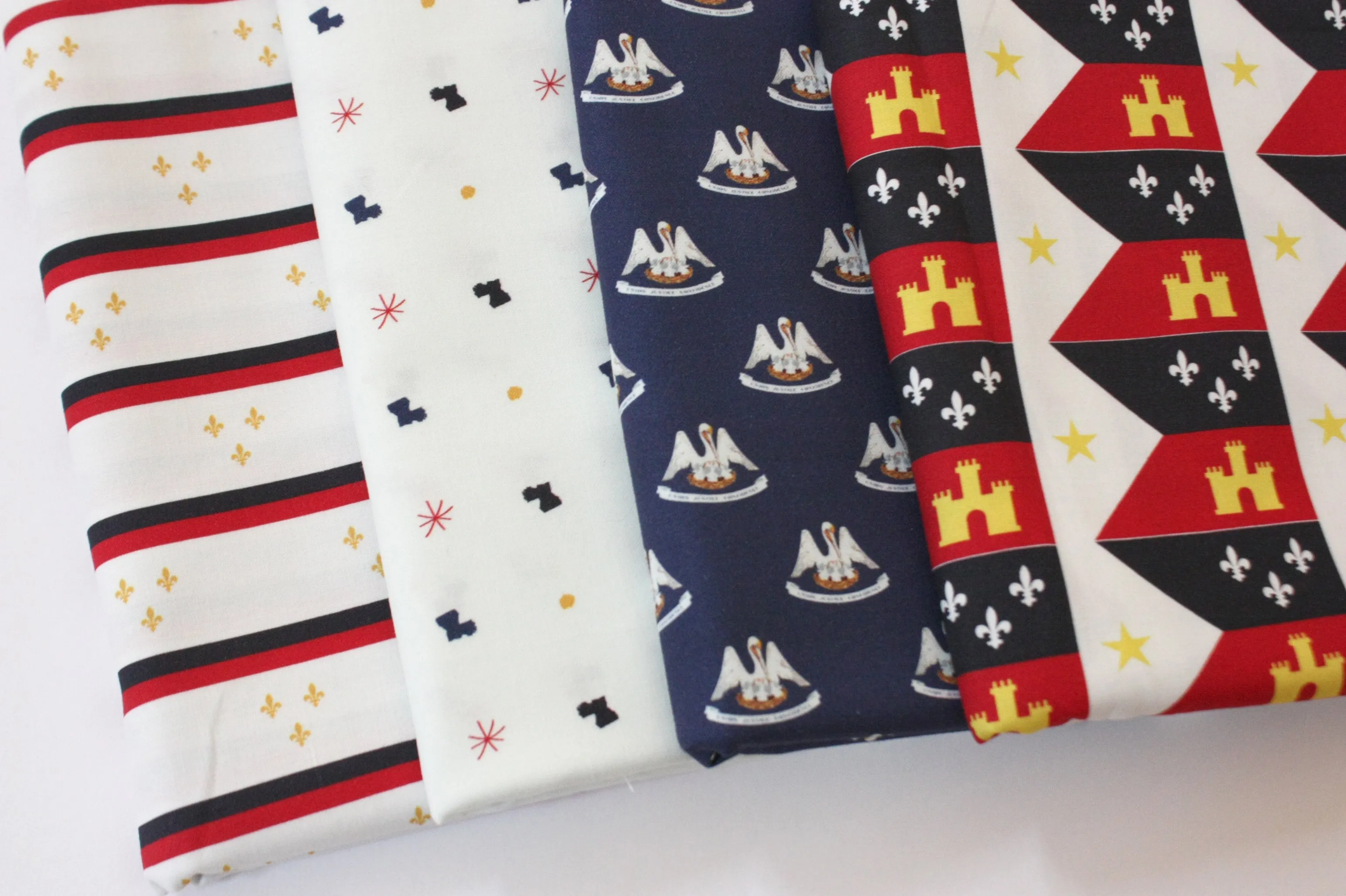 Fabric: New Orleans Flag | 100% Cotton Woven