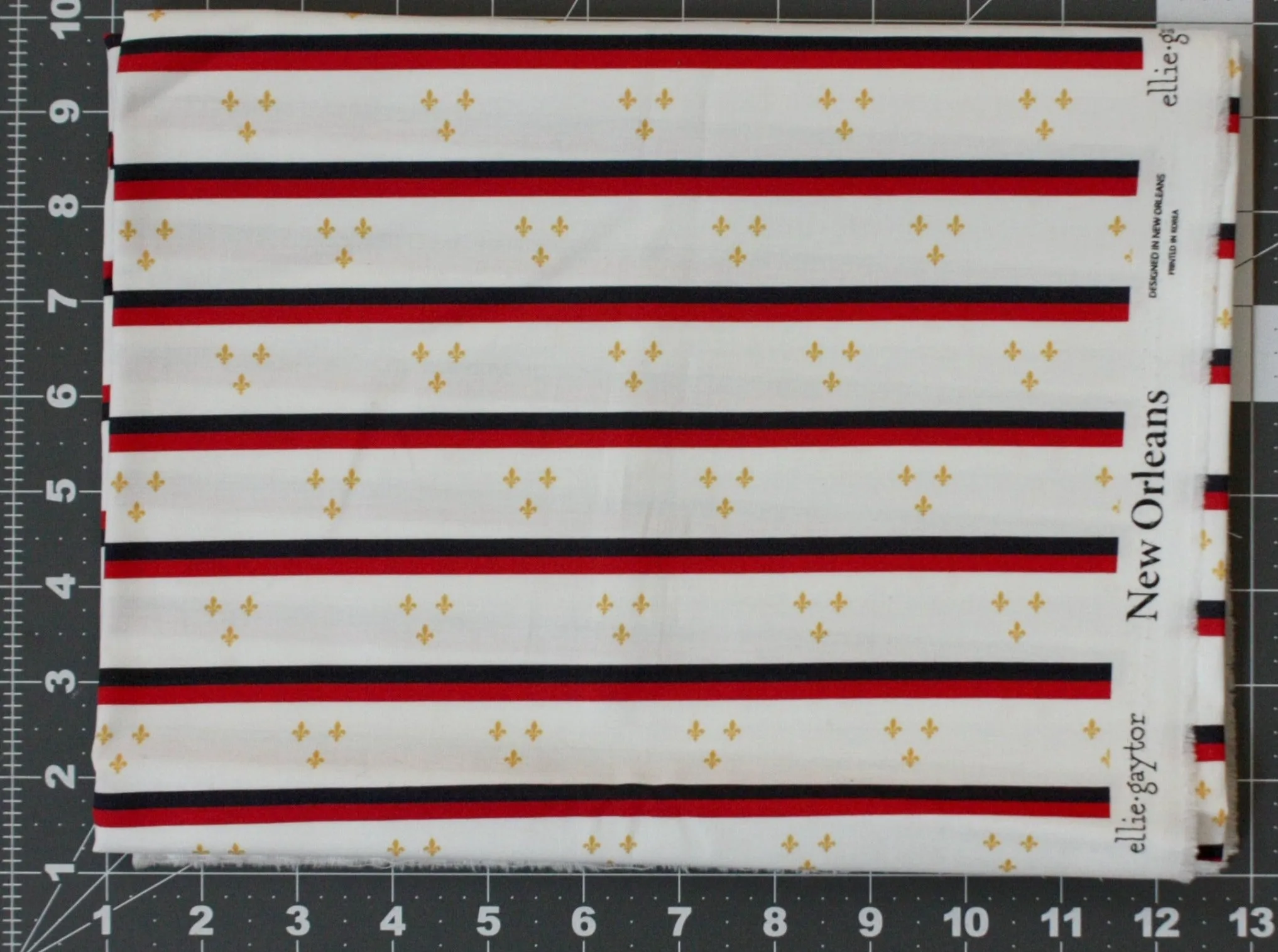 Fabric: New Orleans Flag | 100% Cotton Woven