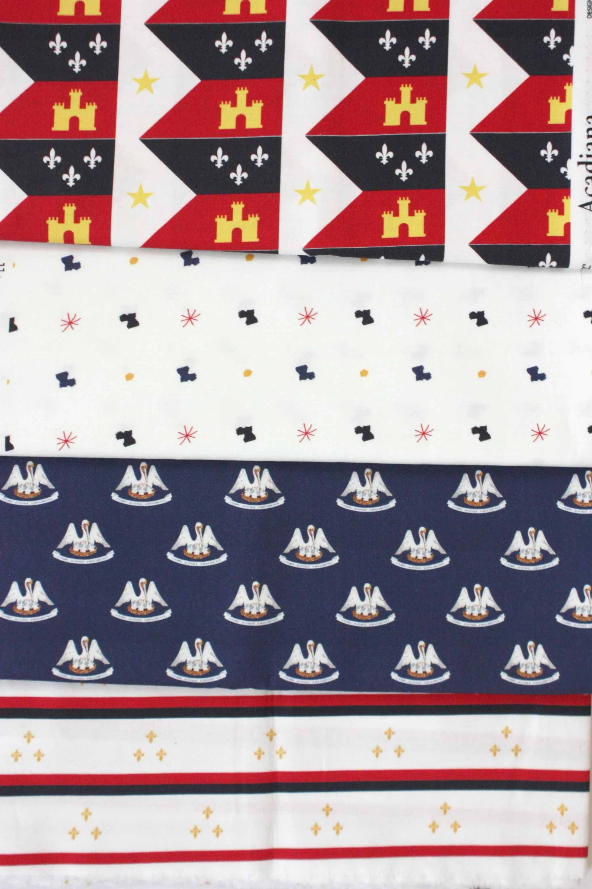 Fabric: New Orleans Flag | 100% Cotton Woven