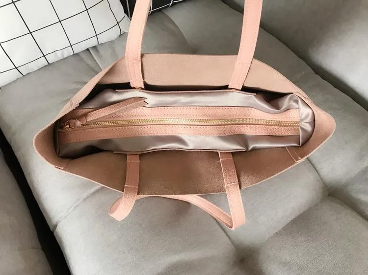 Fashion Womens Pink Leather Tote Bags Pink Shoulder Tote Bags Handbags Totes For Women