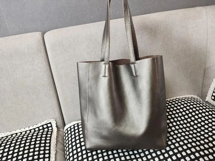 Fashion Womens Pink Leather Vertical Tote Bags Pink Shoulder Tote Bags Pink Handbags Tote For Women