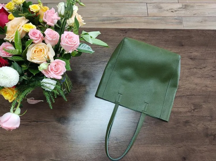 Fashion Womens Pink Leather Vertical Tote Bags Pink Shoulder Tote Bags Pink Handbags Tote For Women
