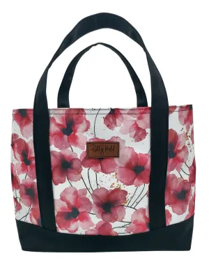 Featured Artist Polly Hill "PINK POPPIES" Large Tote Bag