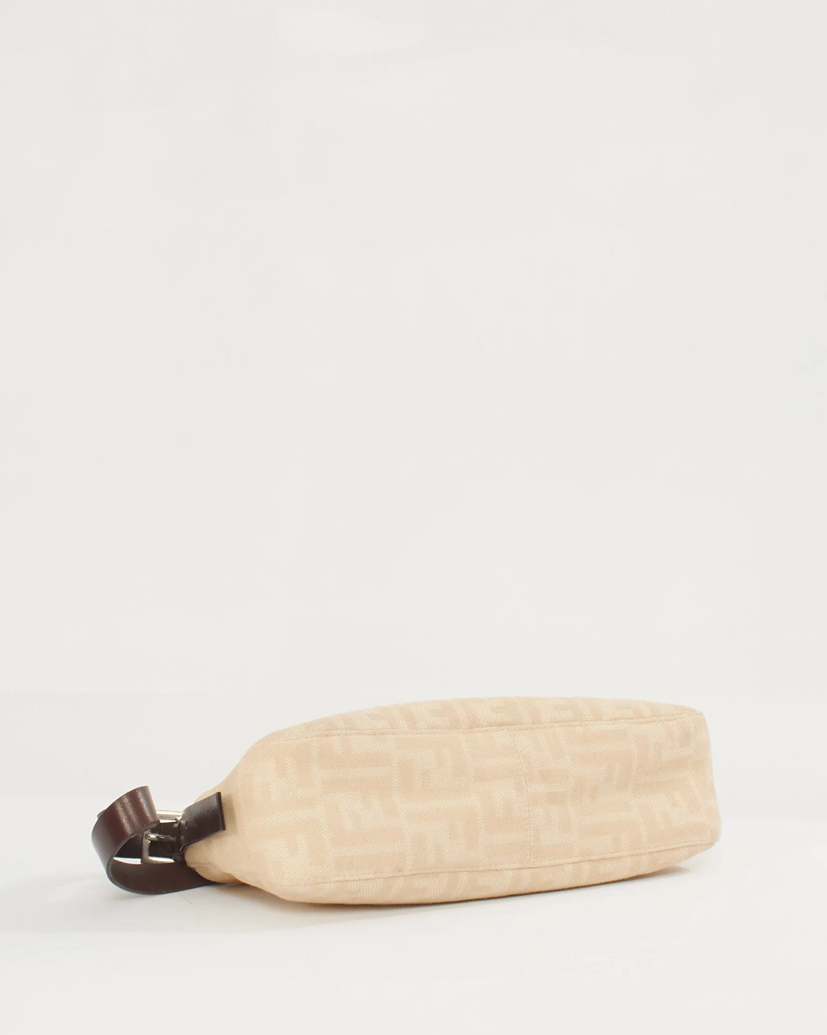 Fendi Beige Zucca Canvas Baguette Shoulder Bag