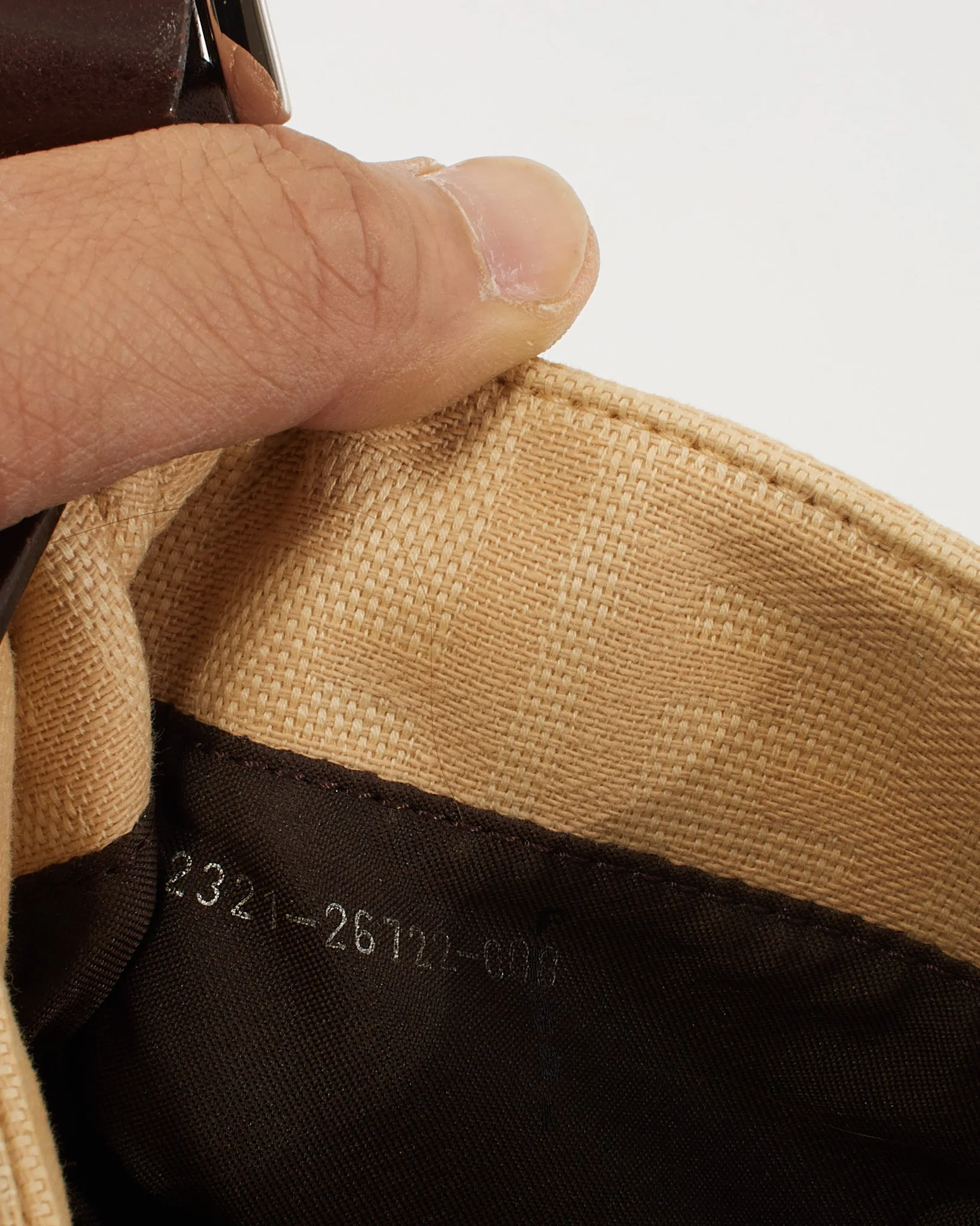 Fendi Beige Zucca Canvas Baguette Shoulder Bag