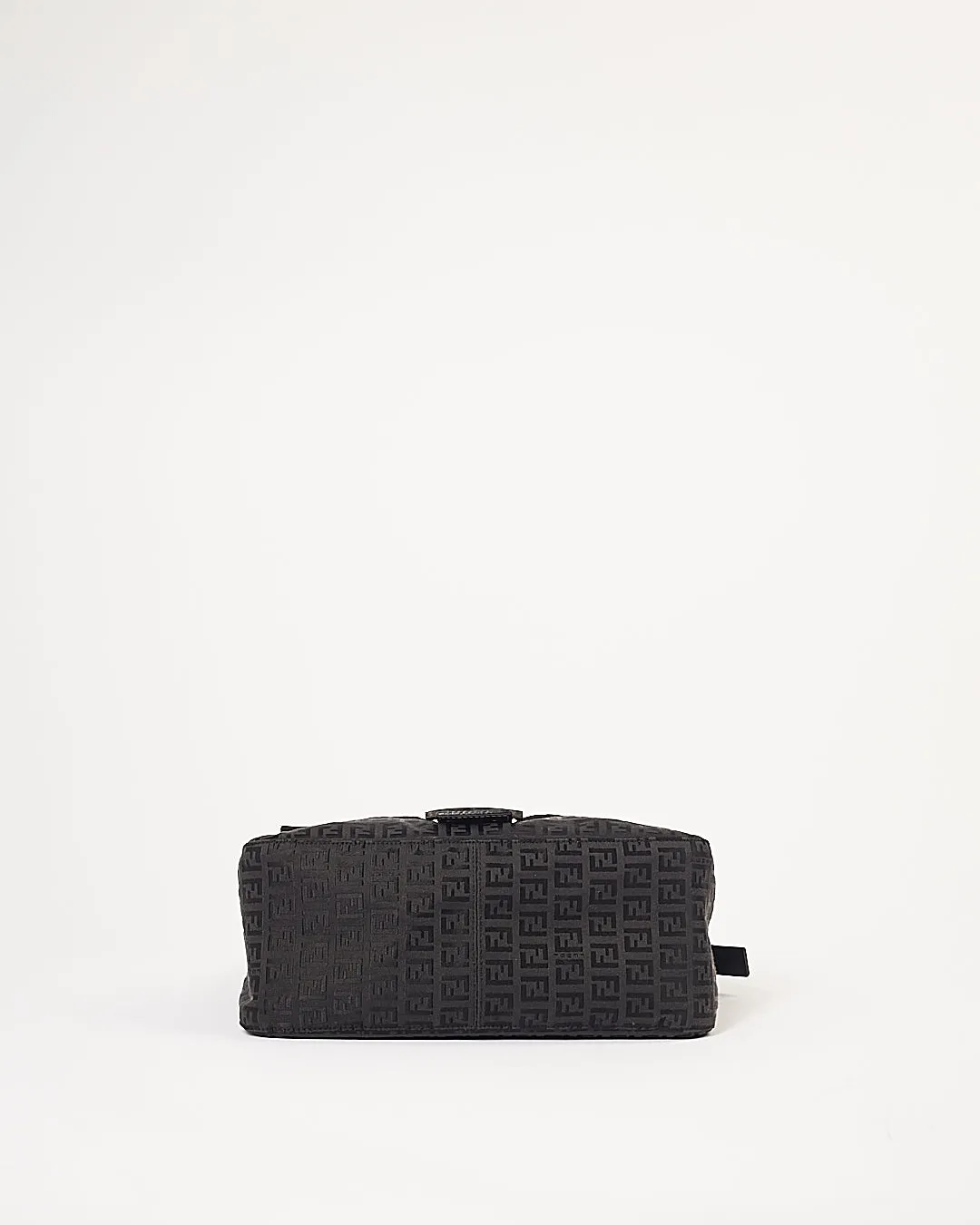 Fendi Black Canvas Zucchino Mamma Forever Shoulder Bag